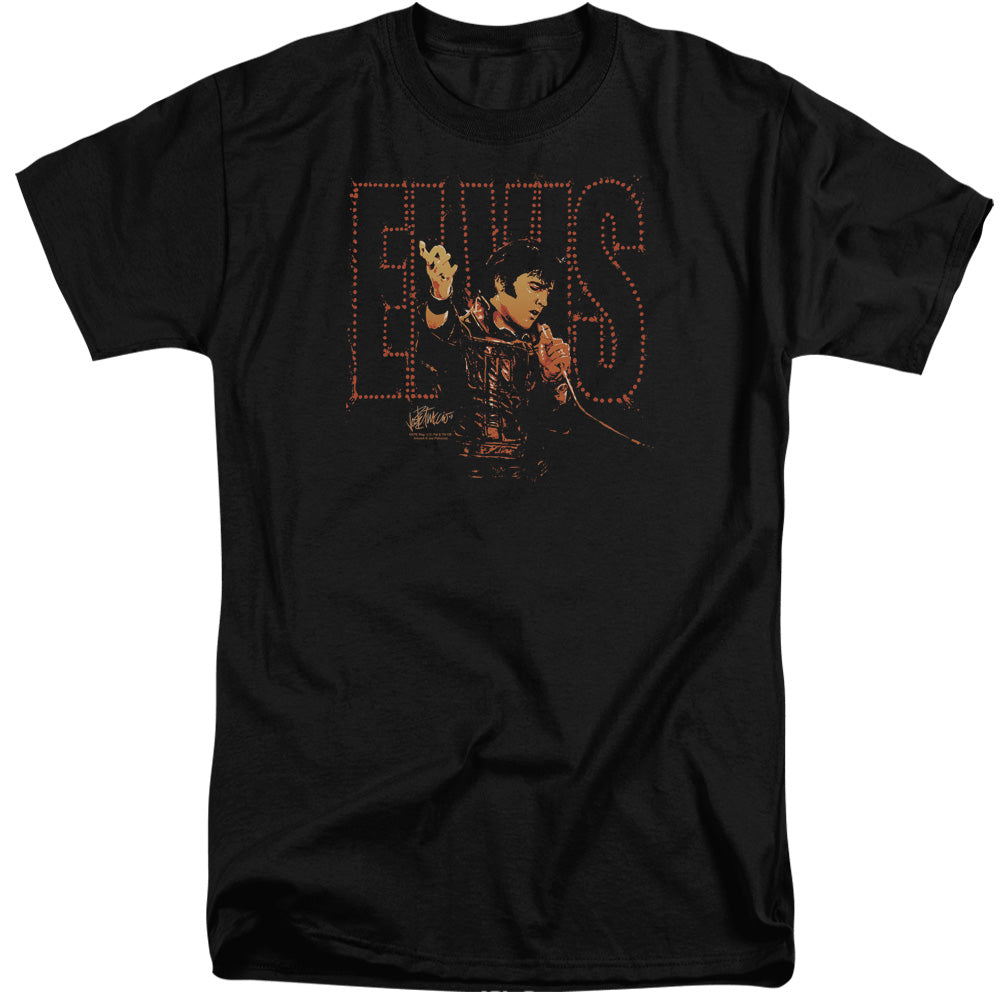 AN OFFCIALLY LICENSED ELVIS PRESLEY TAKE MY HAND MEN'S TALL FIT T-SHIRT BLACK