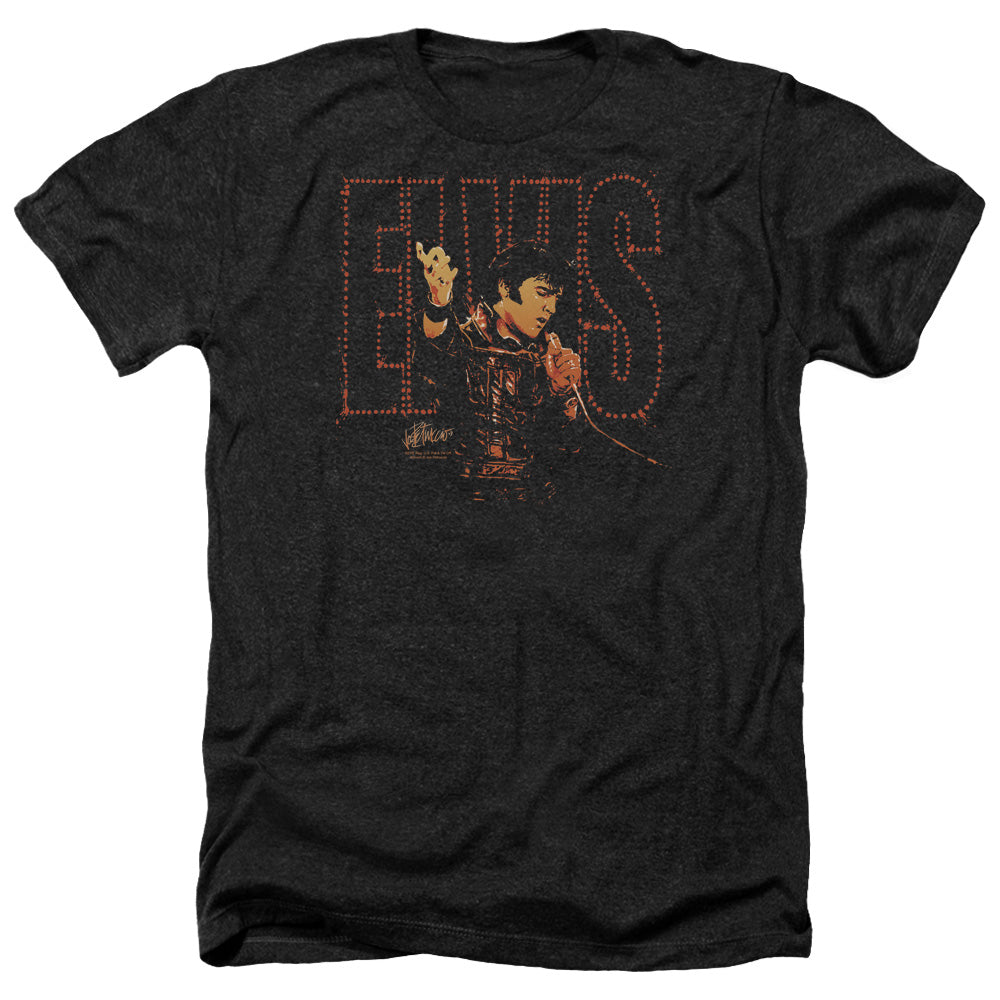 AN OFFCIALLY LICENSED ELVIS PRESLEY TAKE MY HAND MEN'S HEATHER T-SHIRT CHARCOAL