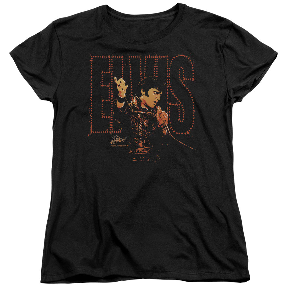 AN OFFCIALLY LICENSED ELVIS PRESLEY TAKE MY HAND WOMEN'S REGULAR FIT T-SHIRT BLACK