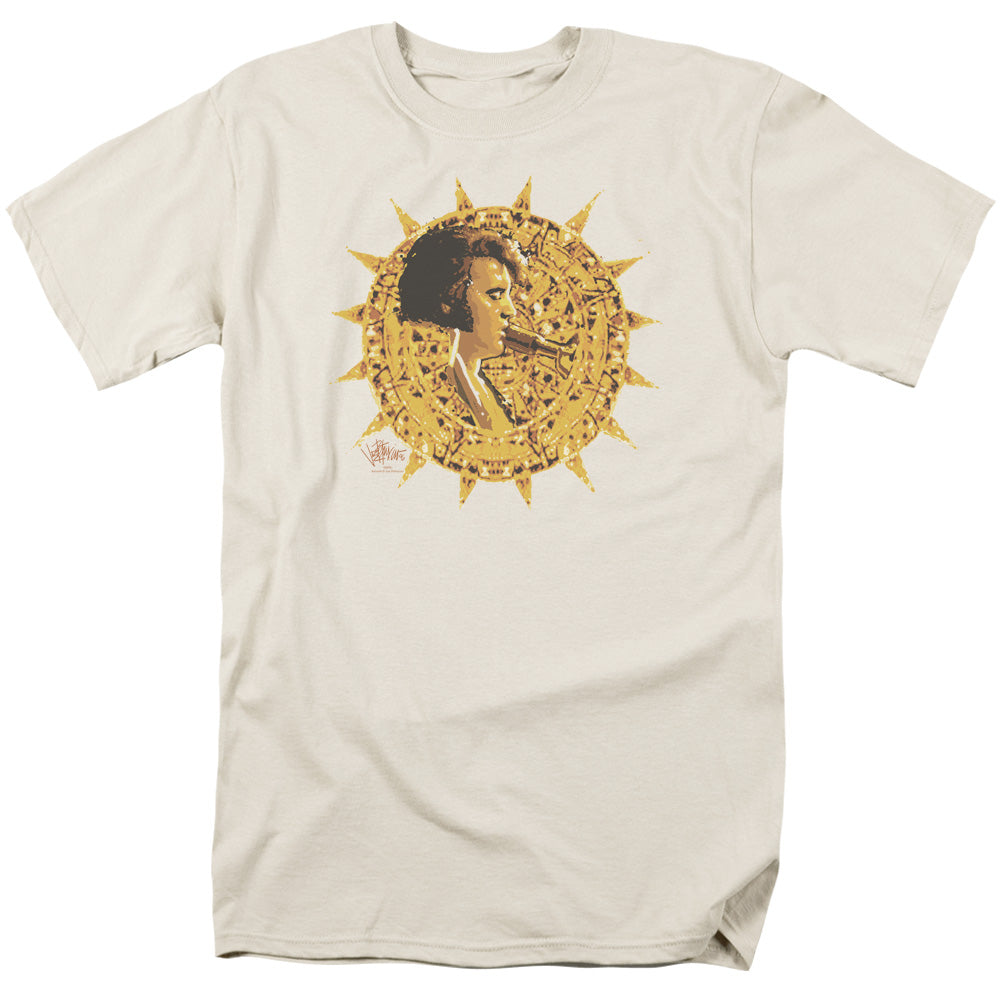 AN OFFCIALLY LICENSED ELVIS PRESLEY SUNDIAL MEN'S REGULAR FIT T-SHIRT CREAM