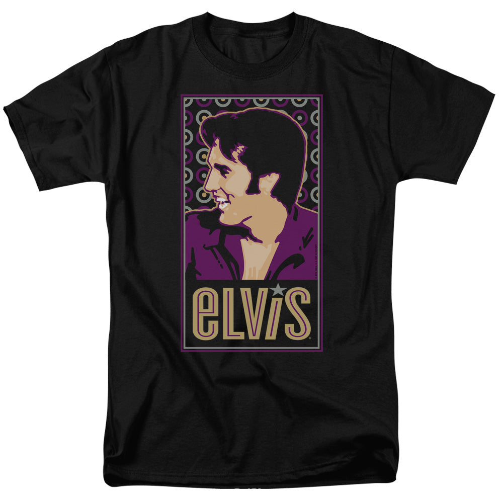 AN OFFCIALLY LICENSED ELVIS PRESLEY ELVIS IS MEN'S REGULAR FIT T-SHIRT BLACK