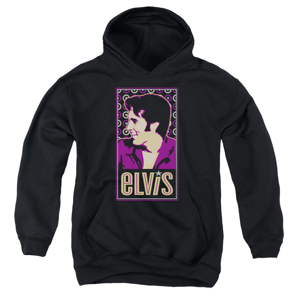 AN OFFCIALLY LICENSED ELVIS PRESLEY ELVIS IS YOUTH HOODIE BLACK