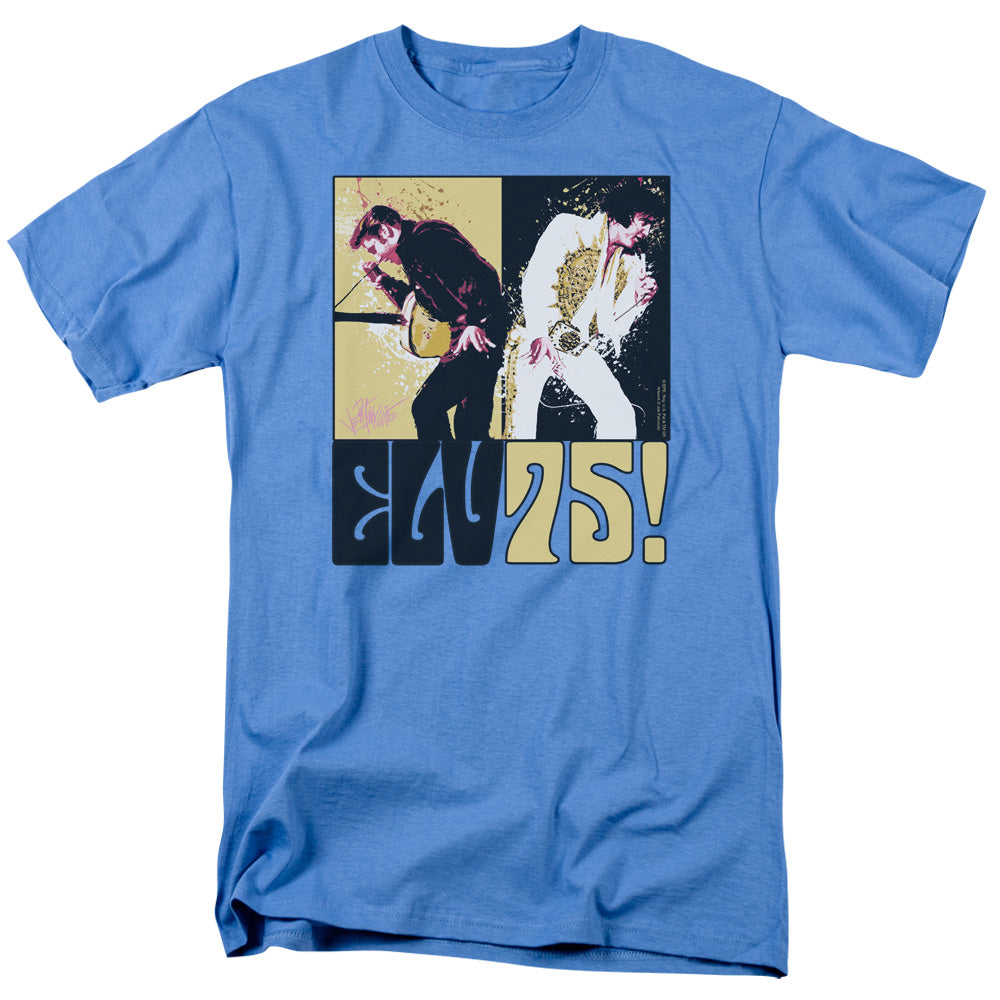 AN OFFCIALLY LICENSED ELVIS PRESLEY STILL THE KING MEN'S REGULAR FIT T-SHIRT CAROLINA BLUE