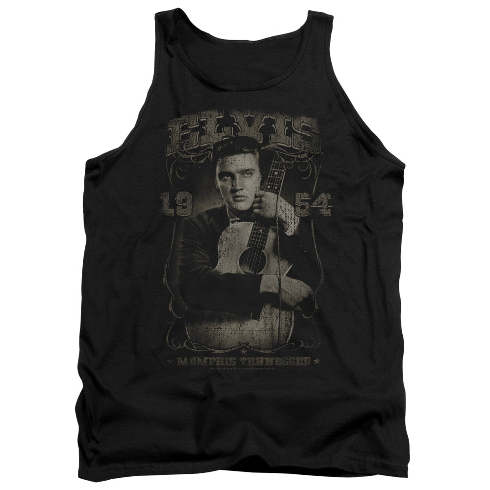 AN OFFCIALLY LICENSED ELVIS PRESLEY 1954 ADULT UNISEX TANK TOP BLACK
