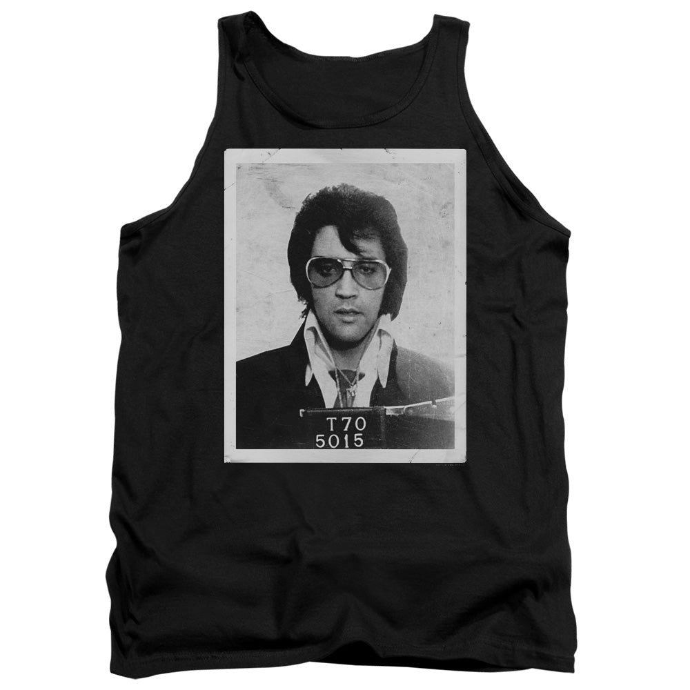 AN OFFCIALLY LICENSED ELVIS PRESLEY FRAMED ADULT UNISEX TANK TOP BLACK