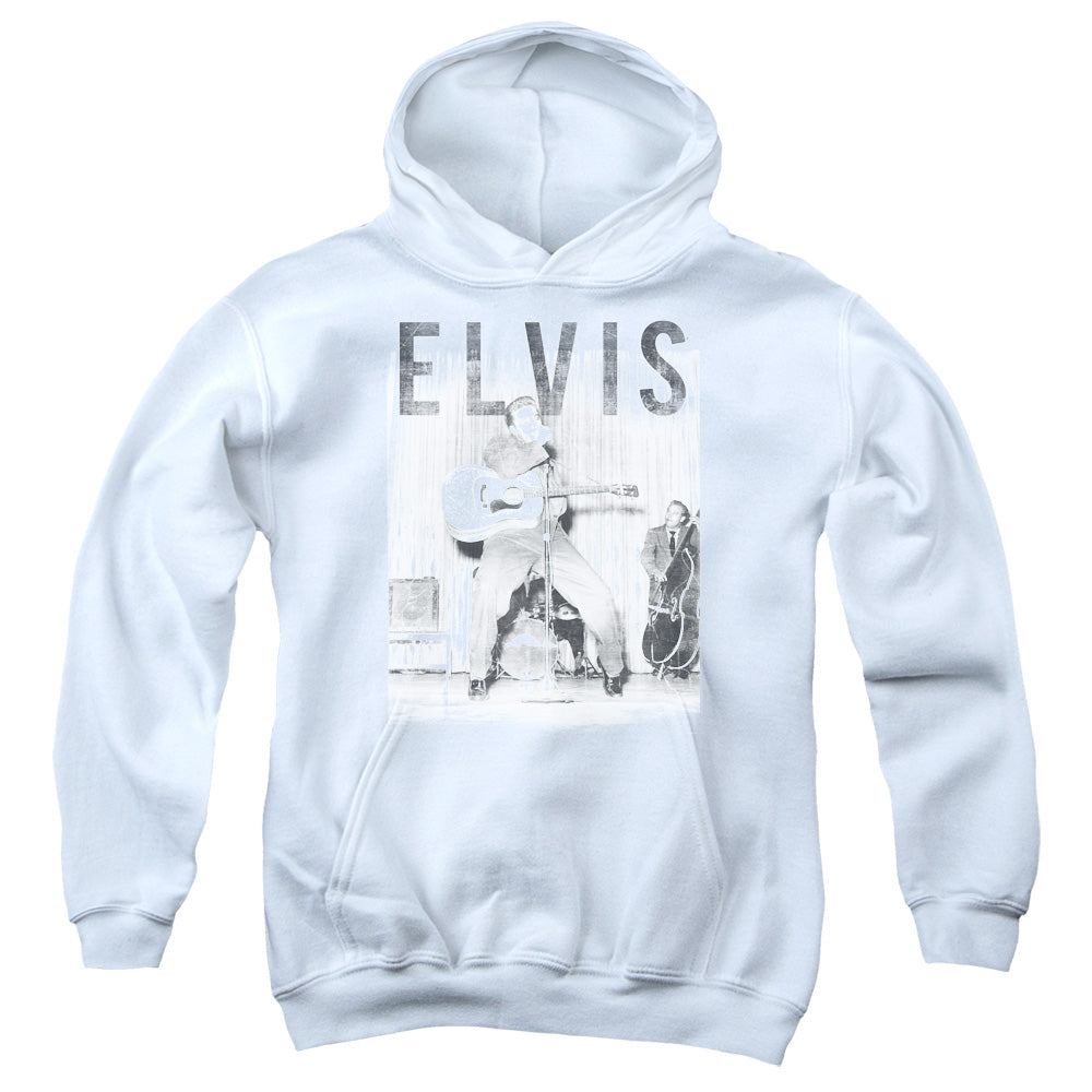 AN OFFCIALLY LICENSED ELVIS PRESLEY WITH THE BAND YOUTH HOODIE WHITE