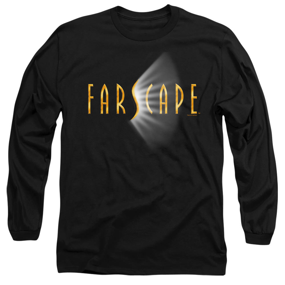AN OFFCIALLY LICENSED FARSCAPE LOGO MEN'S LONG SLEEVE T-SHIRT BLACK