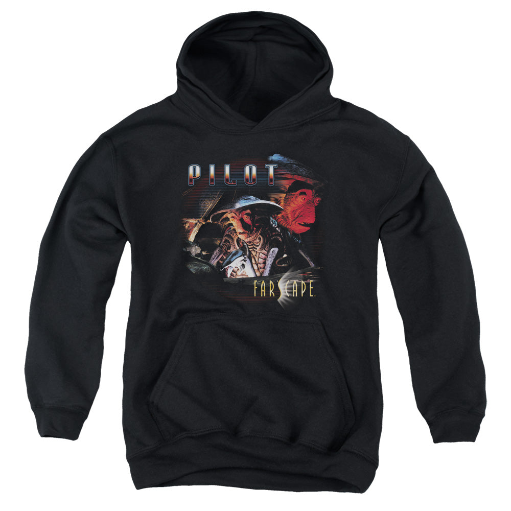 AN OFFCIALLY LICENSED FARSCAPE PILOT YOUTH HOODIE BLACK