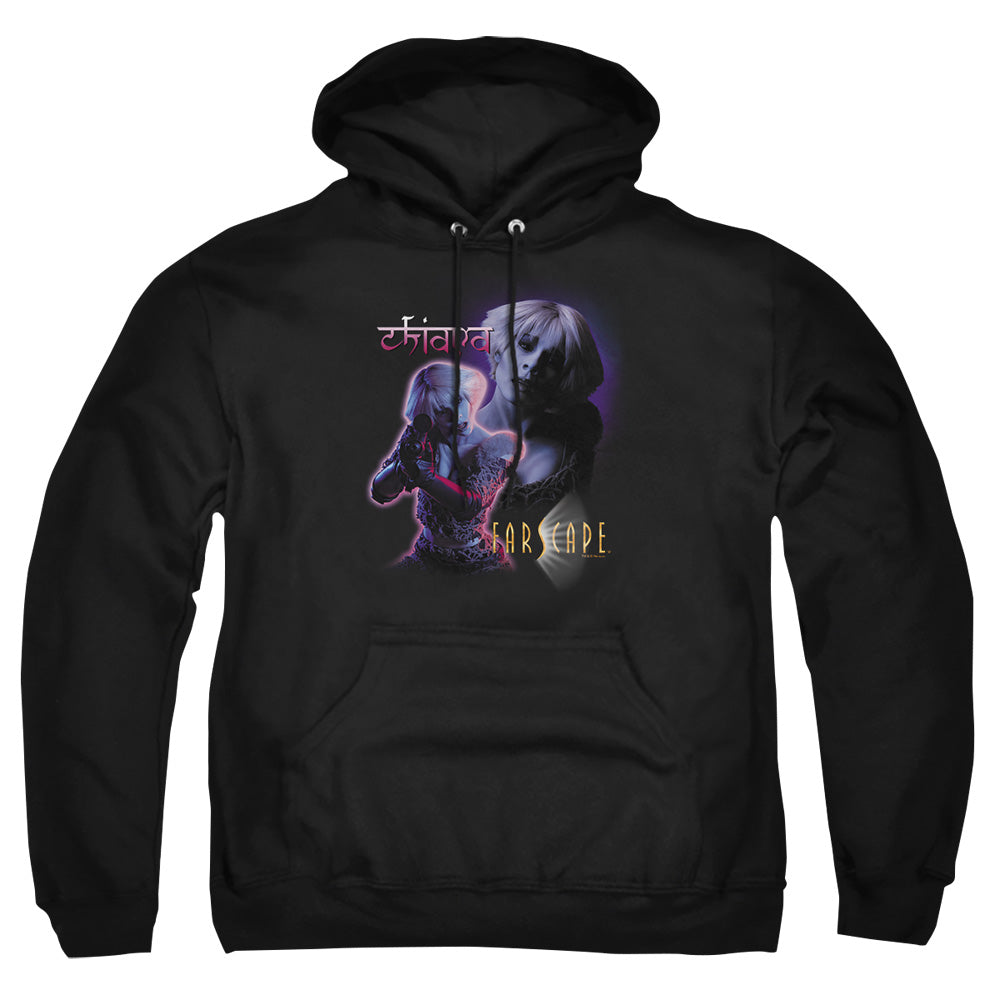 AN OFFCIALLY LICENSED FARSCAPE CHIANA ADULT UNISEX PULLOVER HOODIE BLACK