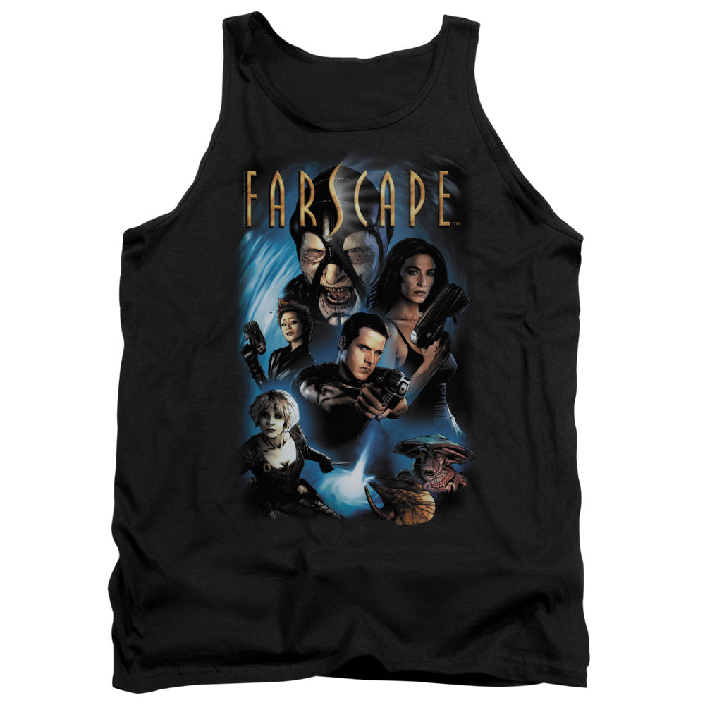 AN OFFCIALLY LICENSED FARSCAPE COMIC COVER ADULT UNISEX TANK TOP BLACK