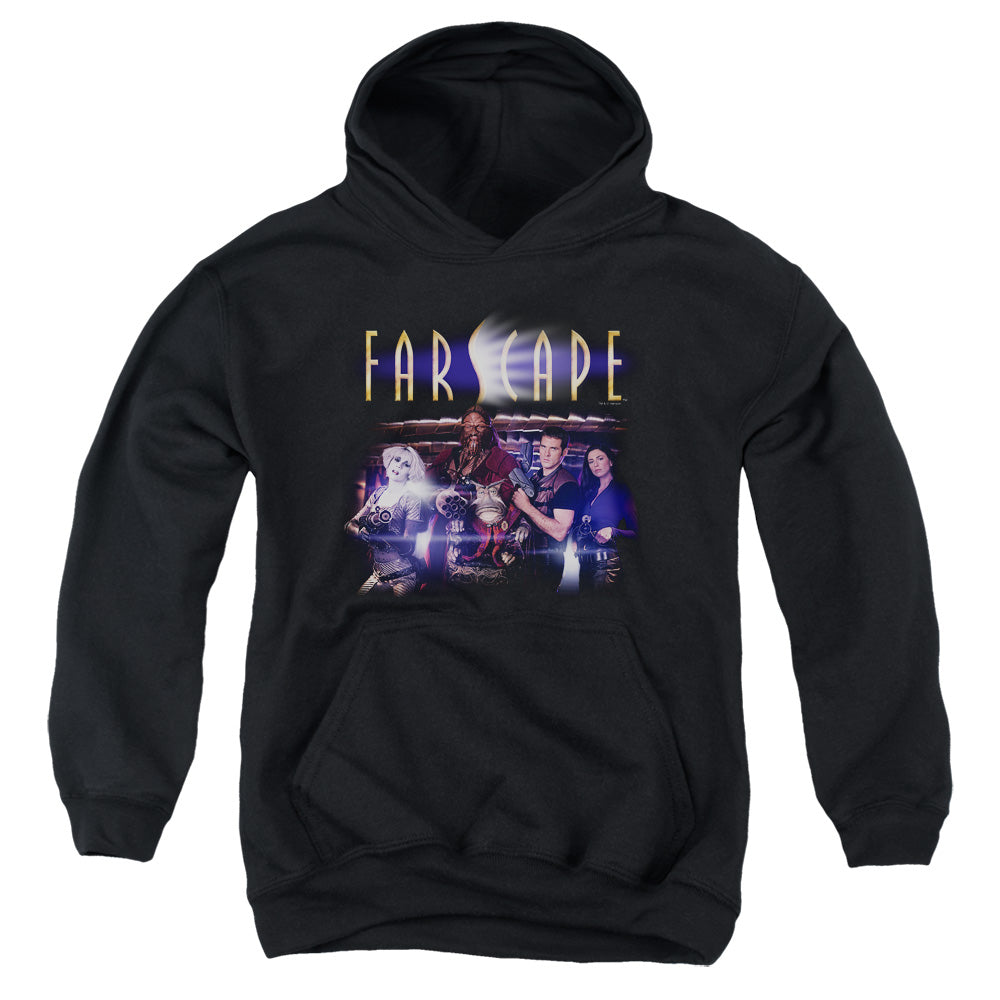 AN OFFCIALLY LICENSED FARSCAPE FLARESCAPE YOUTH HOODIE BLACK