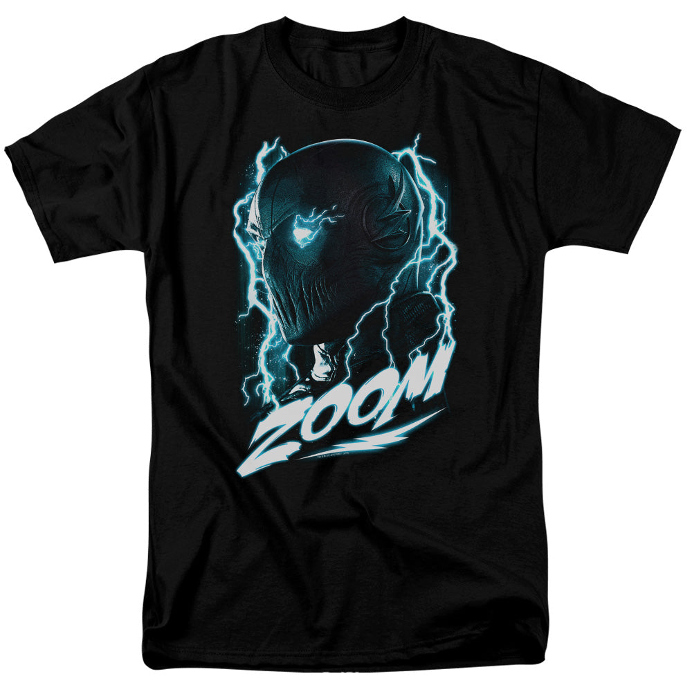 AN OFFCIALLY LICENSED FLASH ZOOM MEN'S REGULAR FIT T-SHIRT BLACK