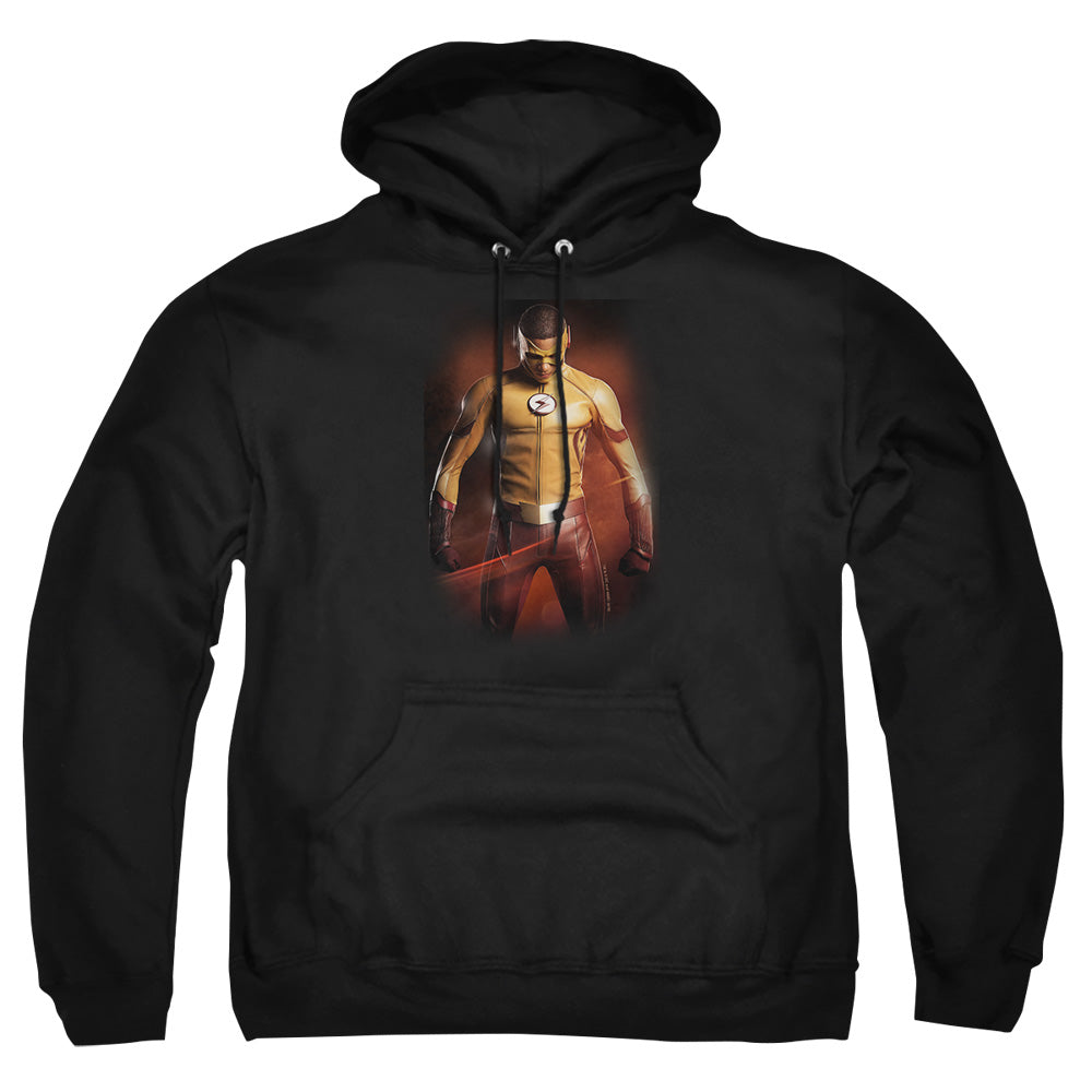 AN OFFCIALLY LICENSED FLASH KID FLASH ADULT UNISEX PULLOVER HOODIE BLACK