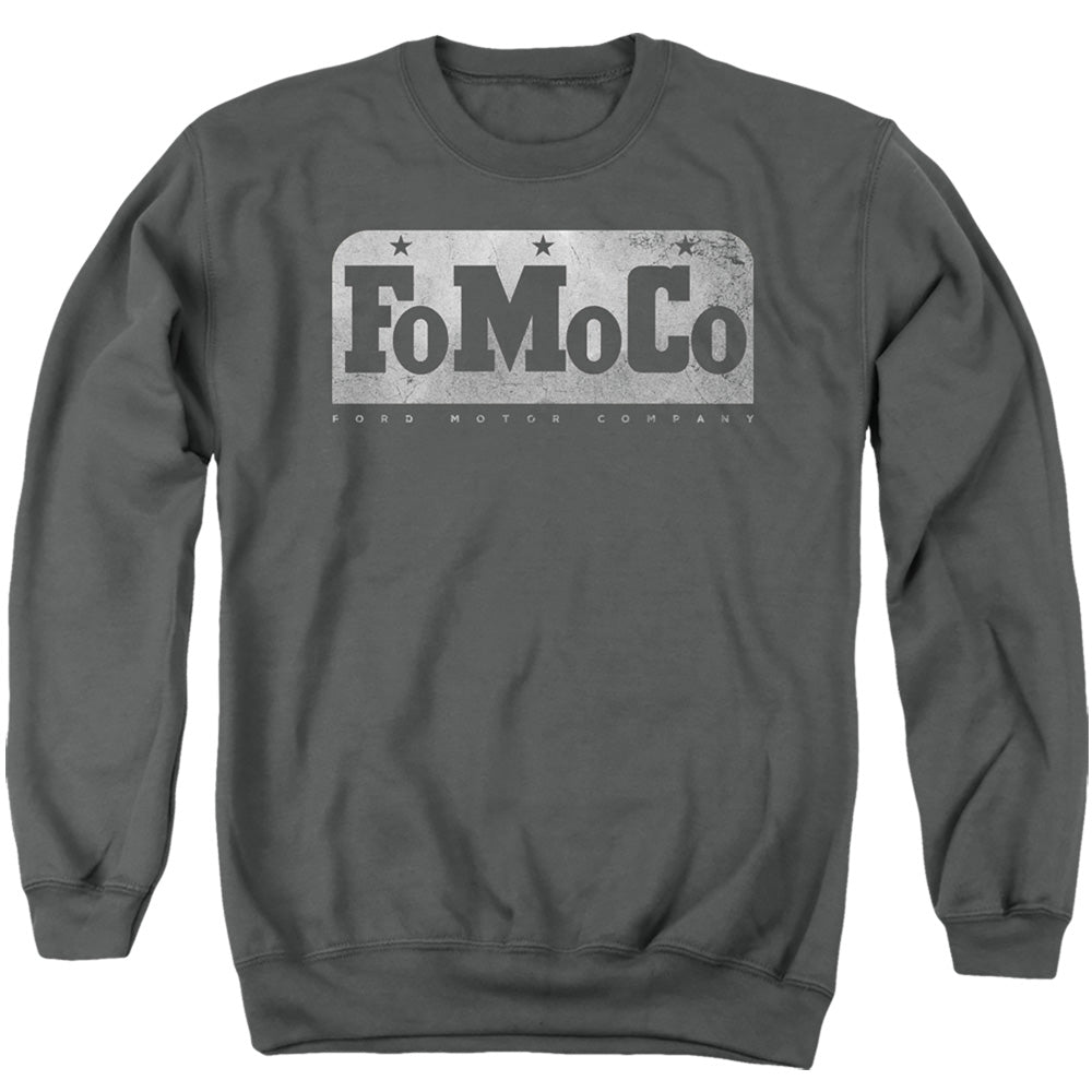 AN OFFCIALLY LICENSED FORD FOMOCO ADULT UNISEX CREWNECK SWEATSHIRT CHARCOAL