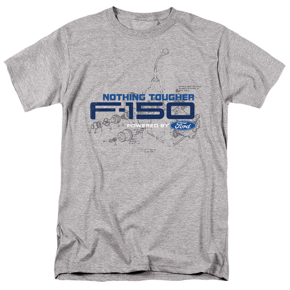AN OFFCIALLY LICENSED FORD TRUCKS ENGINE SCHEMATIC MEN'S REGULAR FIT T-SHIRT ATHLETIC HEATHER