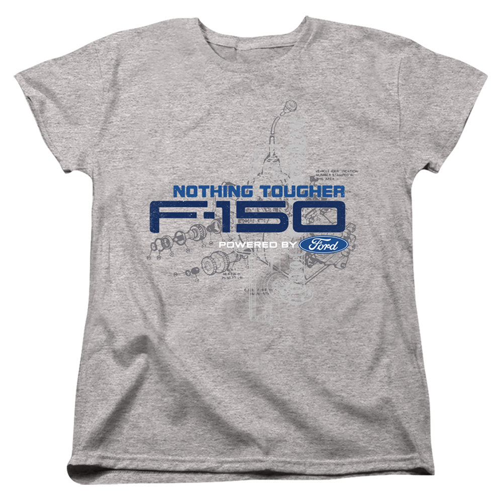 AN OFFCIALLY LICENSED FORD TRUCKS ENGINE SCHEMATIC WOMEN'S REGULAR FIT T-SHIRT ATHLETIC HEATHER