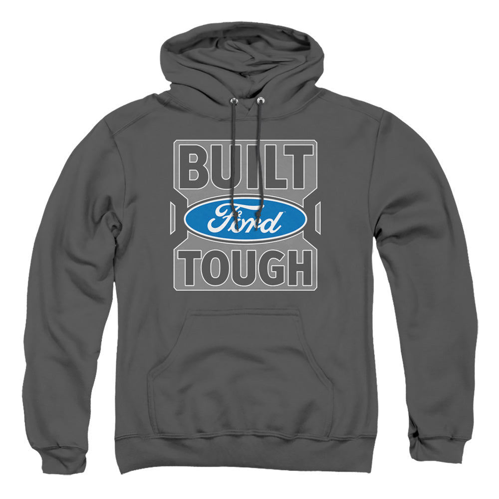 AN OFFCIALLY LICENSED FORD TRUCKS BUILT FORD TOUGH ADULT UNISEX PULLOVER HOODIE CHARCOAL