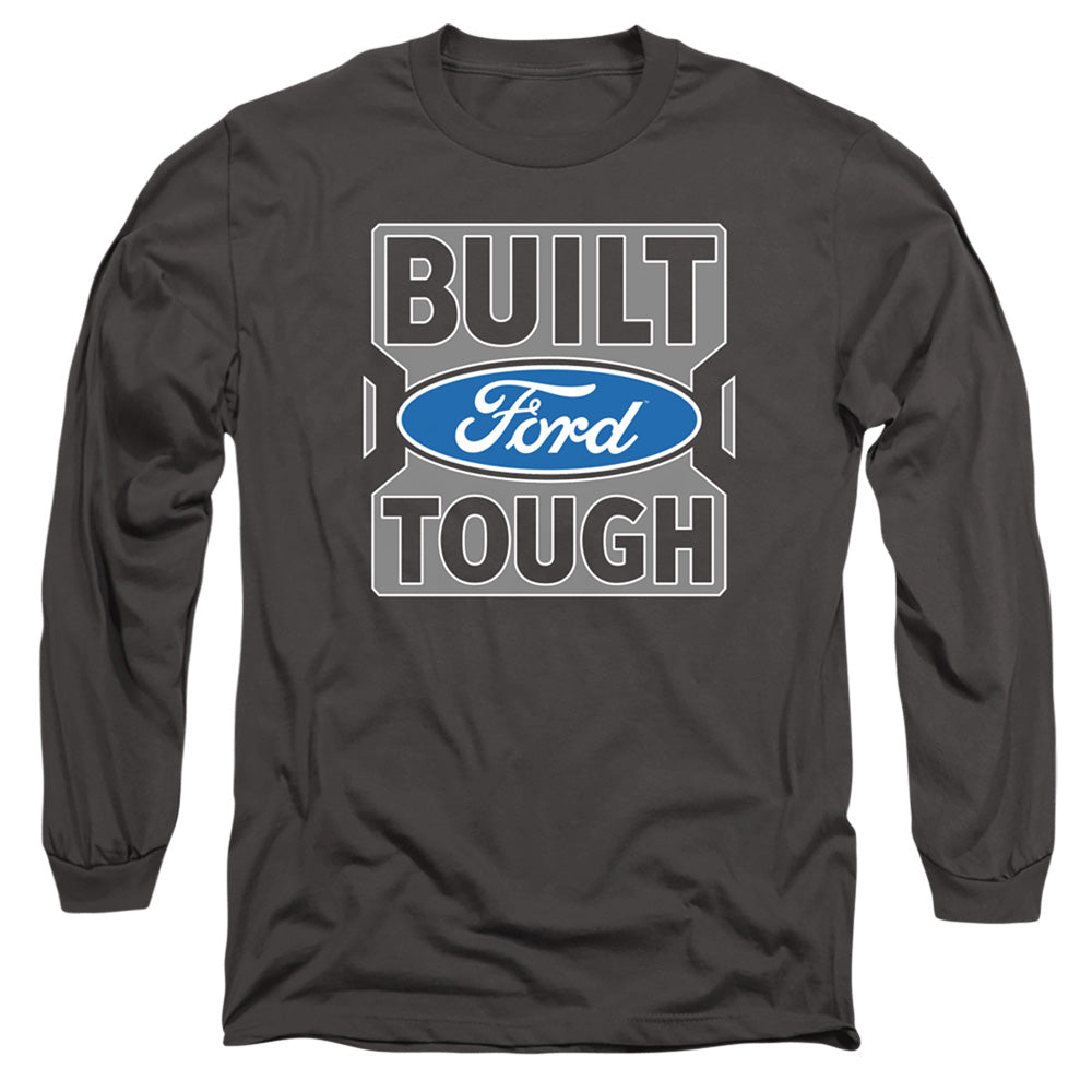 AN OFFCIALLY LICENSED FORD TRUCKS BUILT FORD TOUGH MEN'S LONG SLEEVE T-SHIRT CHARCOAL
