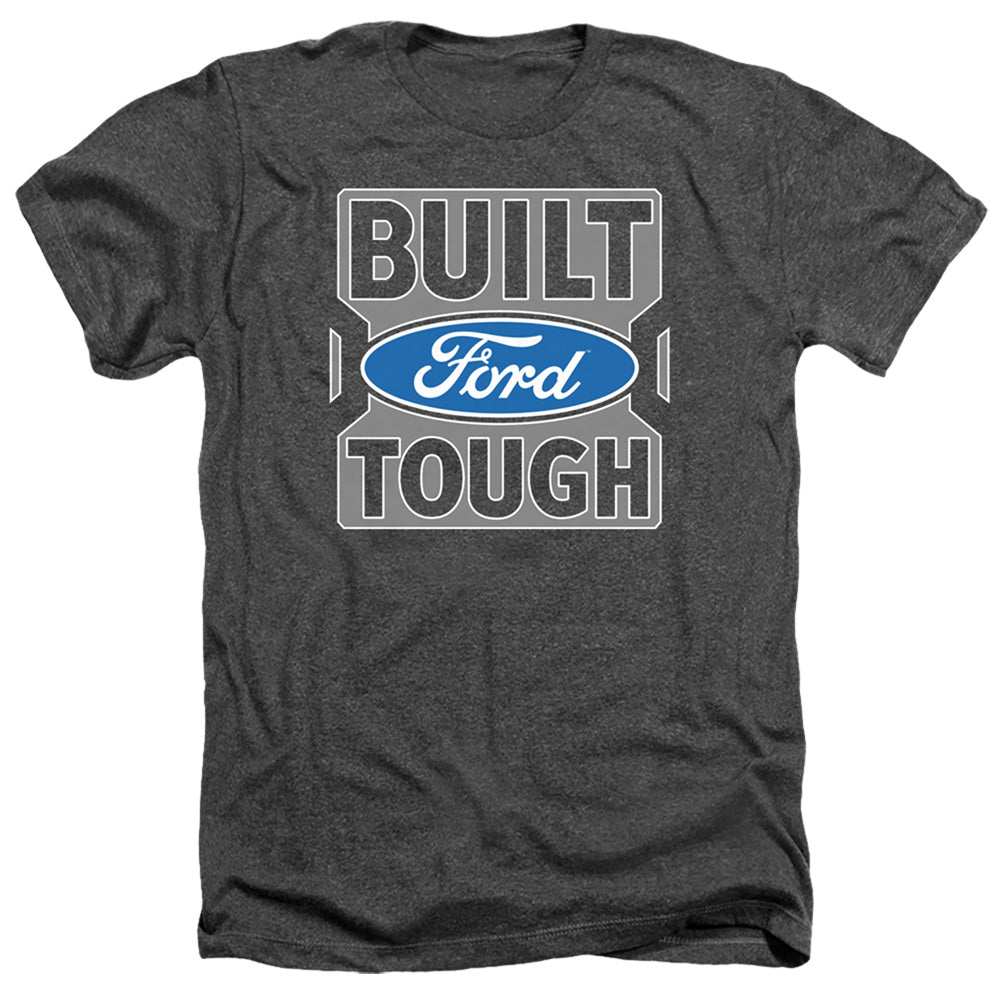 AN OFFCIALLY LICENSED FORD TRUCKS BUILT FORD TOUGH MEN'S HEATHER T-SHIRT CHARCOAL