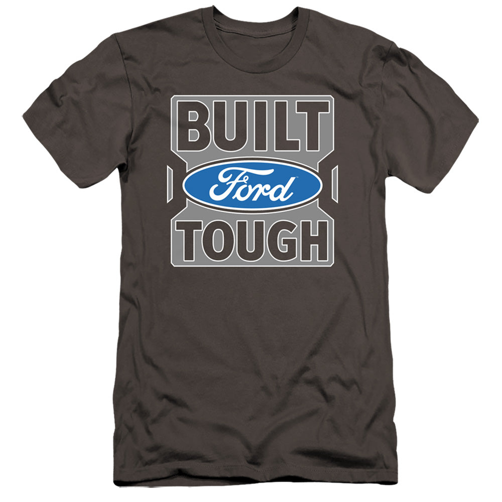 AN OFFCIALLY LICENSED FORD TRUCKS BUILT FORD TOUGH MEN'S PREMIUM SLIM FIT T-SHIRT CHARCOAL