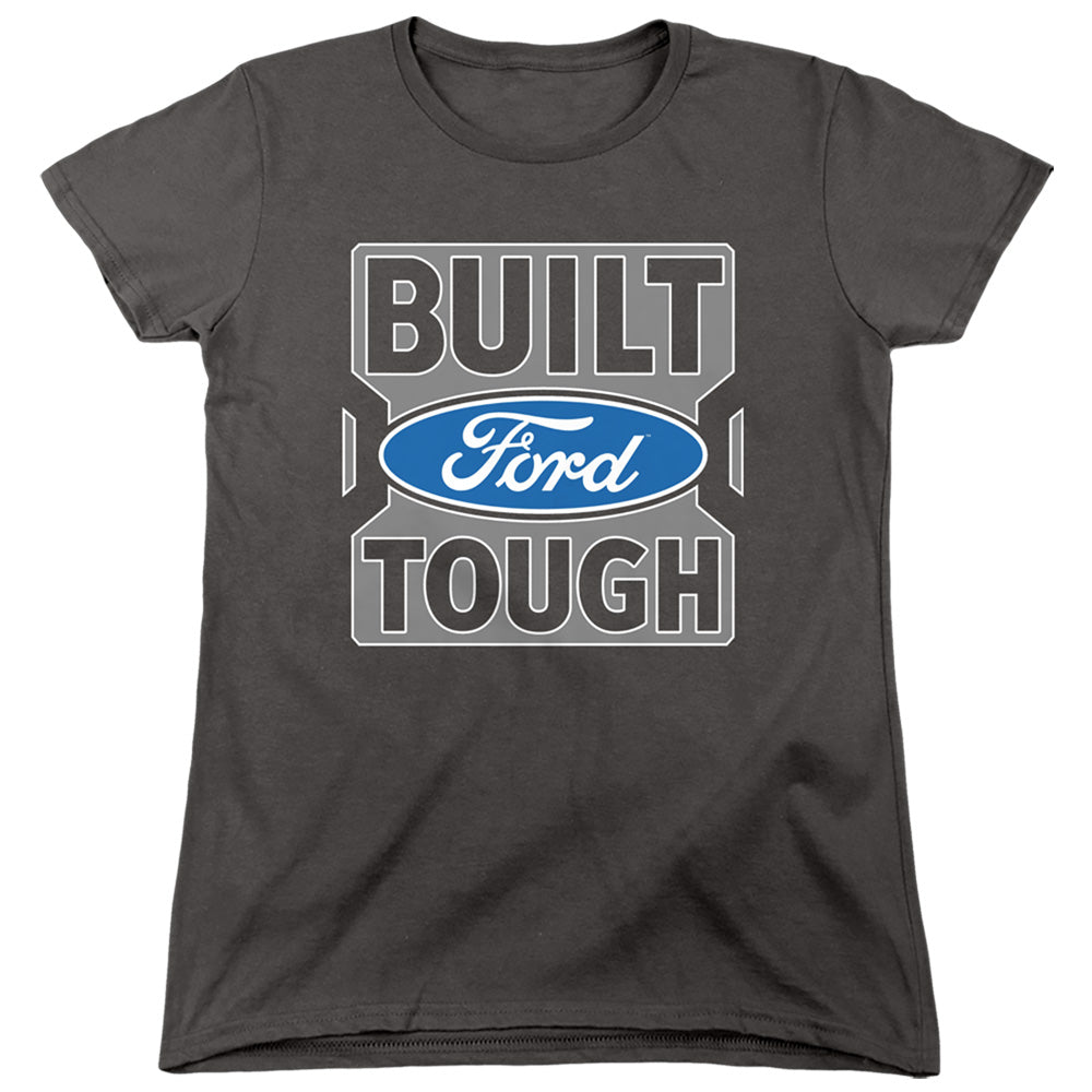 AN OFFCIALLY LICENSED FORD TRUCKS BUILT FORD TOUGH WOMEN'S REGULAR FIT T-SHIRT CHARCOAL