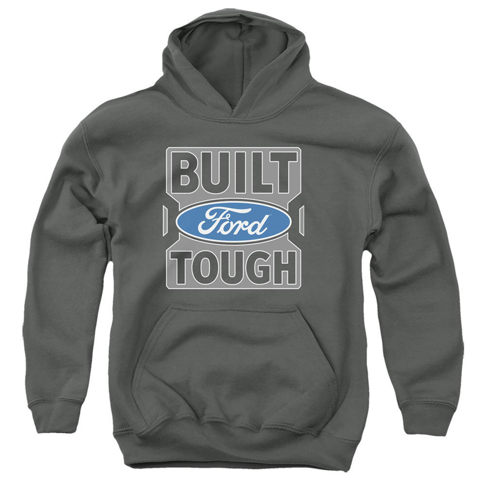 AN OFFCIALLY LICENSED FORD TRUCKS BUILT FORD TOUGH YOUTH HOODIE CHARCOAL