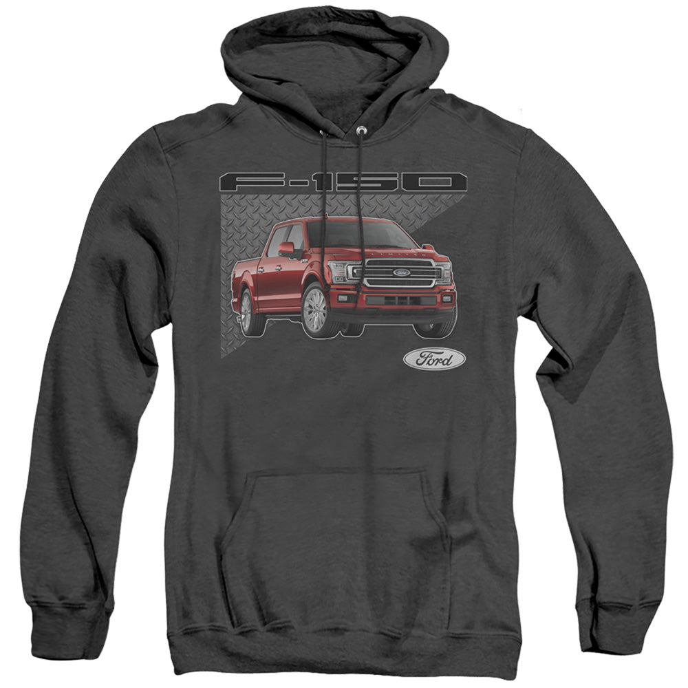AN OFFCIALLY LICENSED FORD TRUCKS F 150 ADULT UNISEX HEATHER PULLOVER HOODIE BLACK