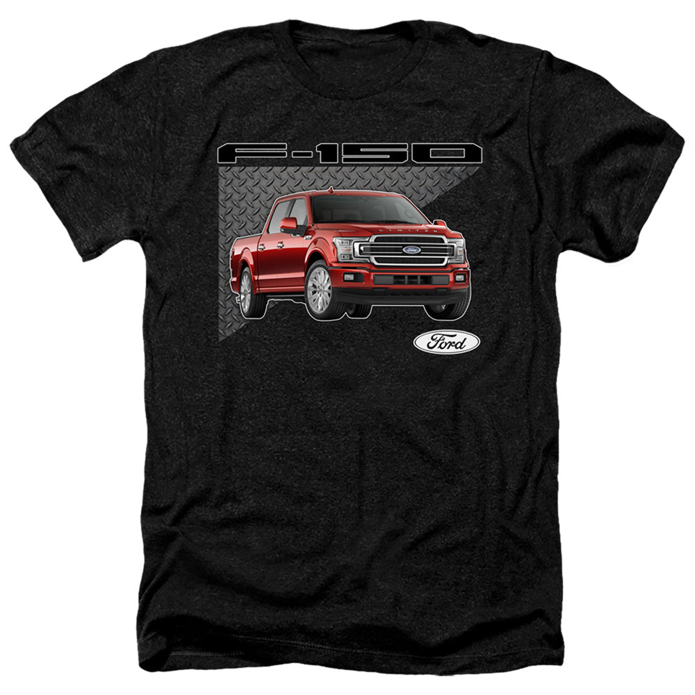 AN OFFCIALLY LICENSED FORD TRUCKS F 150 MEN'S HEATHER T-SHIRT CHARCOAL