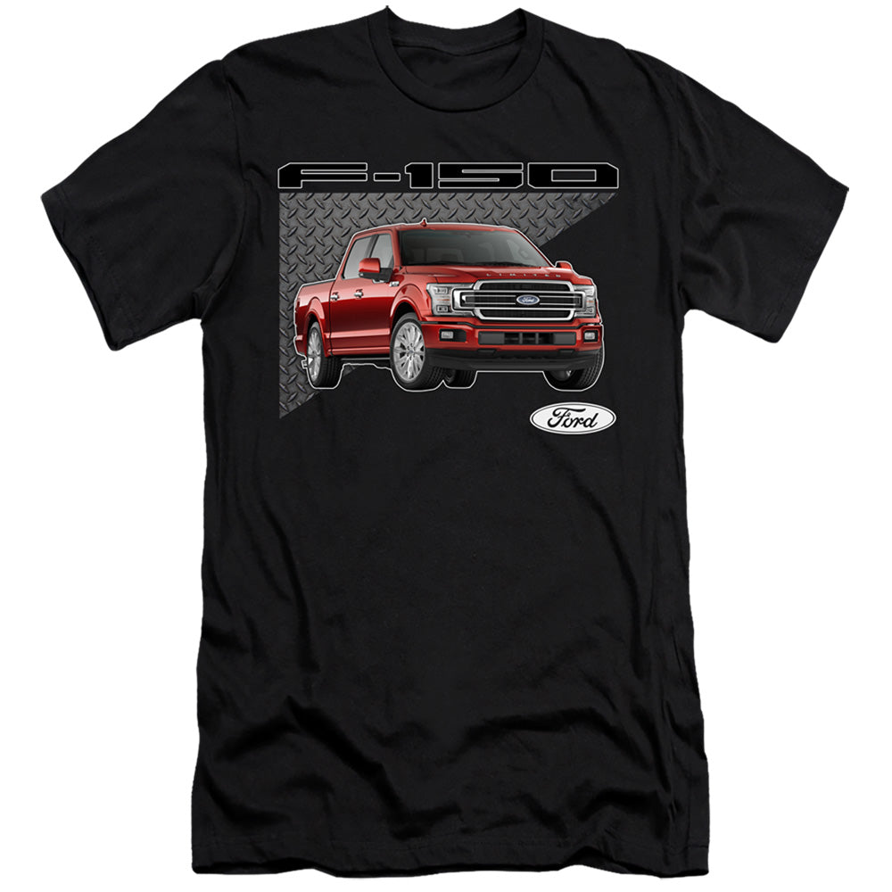 AN OFFCIALLY LICENSED FORD TRUCKS F 150 MEN'S PREMIUM SLIM FIT T-SHIRT BLACK