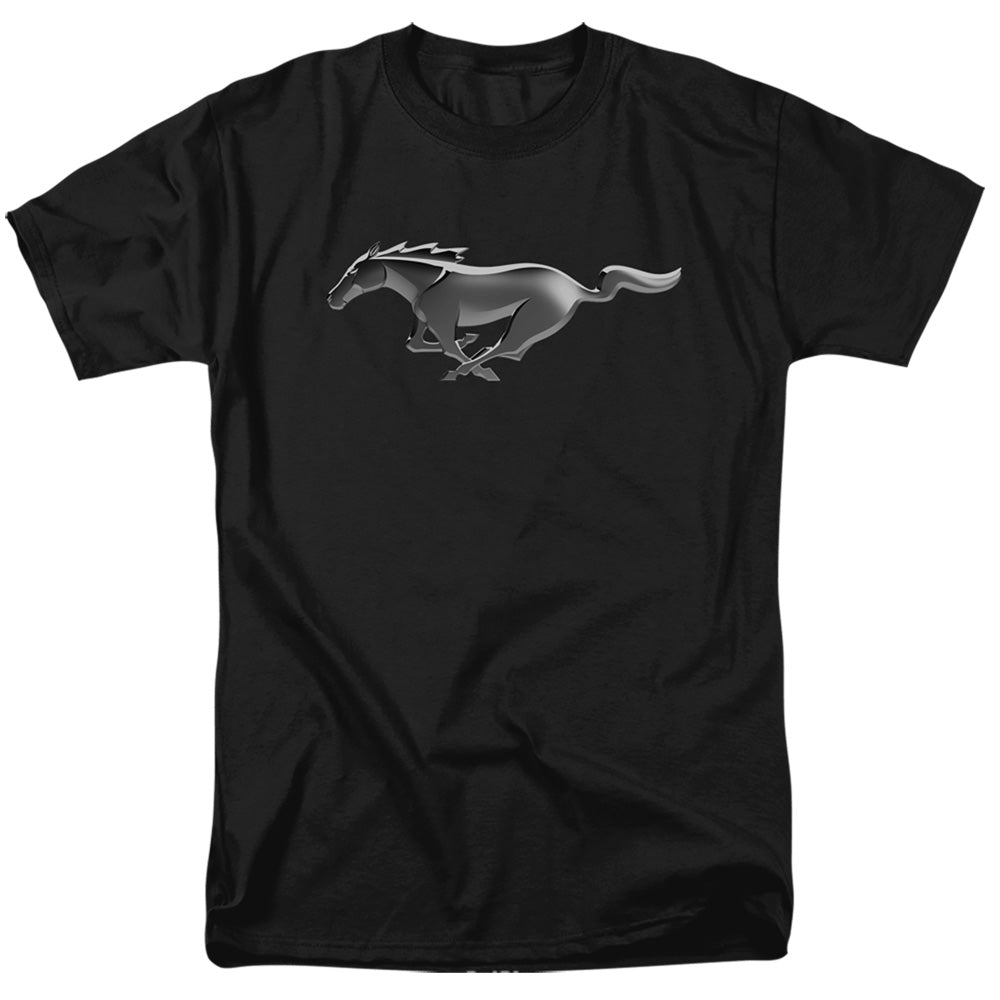 AN OFFCIALLY LICENSED FORD MUSTANG MODERN MUSTANG MEN'S REGULAR FIT T-SHIRT BLACK