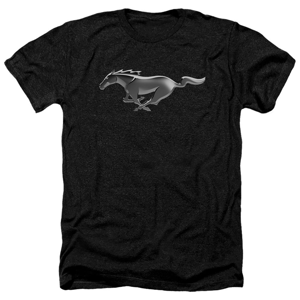 AN OFFCIALLY LICENSED FORD MUSTANG MODERN MUSTANG MEN'S HEATHER T-SHIRT CHARCOAL