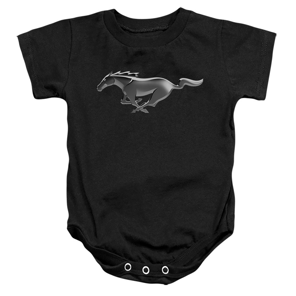 AN OFFCIALLY LICENSED FORD MUSTANG MODERN MUSTANG BABY BODYSUIT BLACK