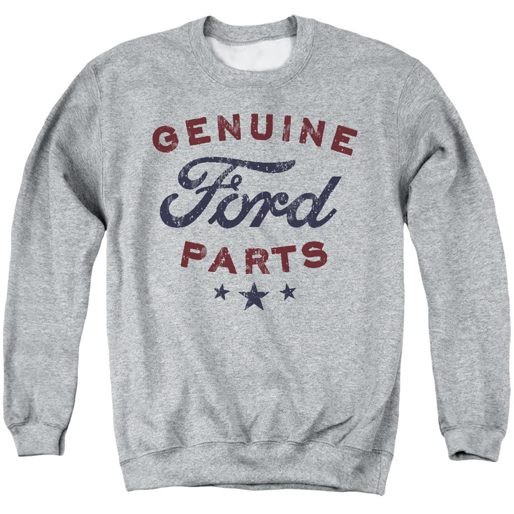 AN OFFCIALLY LICENSED FORD GENUINE PARTS ADULT UNISEX CREWNECK SWEATSHIRT ATHLETIC HEATHER