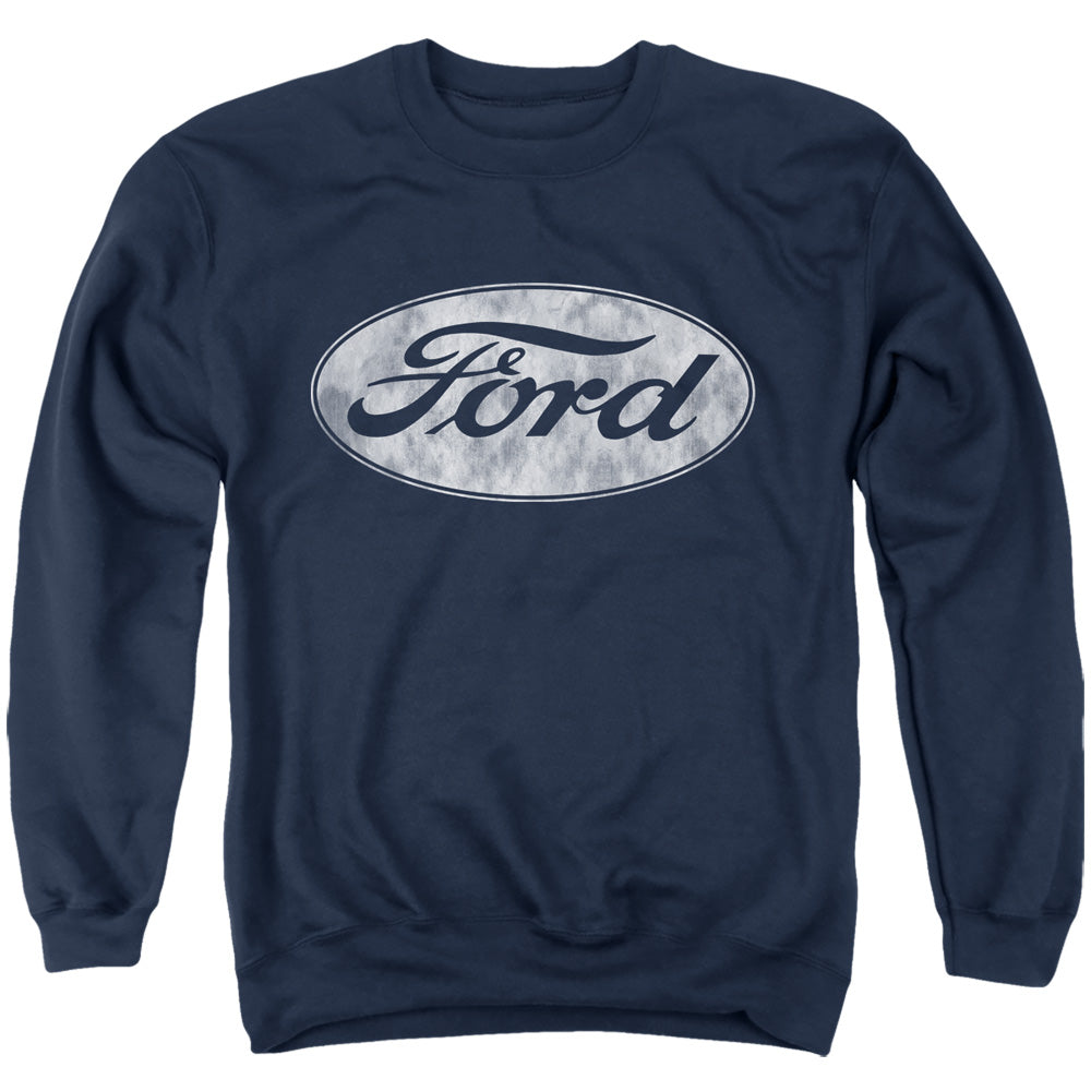 AN OFFCIALLY LICENSED FORD LOGO ADULT UNISEX CREWNECK SWEATSHIRT NAVY