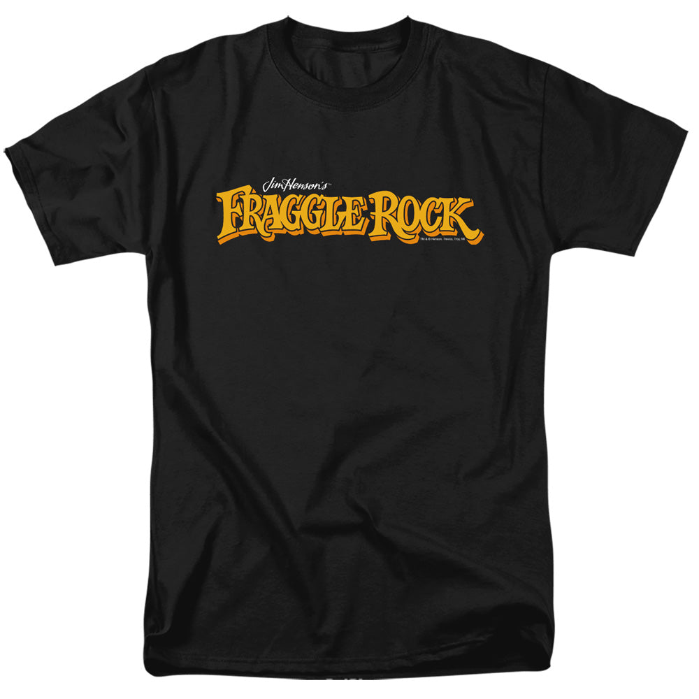AN OFFCIALLY LICENSED FRAGGLE ROCK LOGO MEN'S REGULAR FIT T-SHIRT BLACK