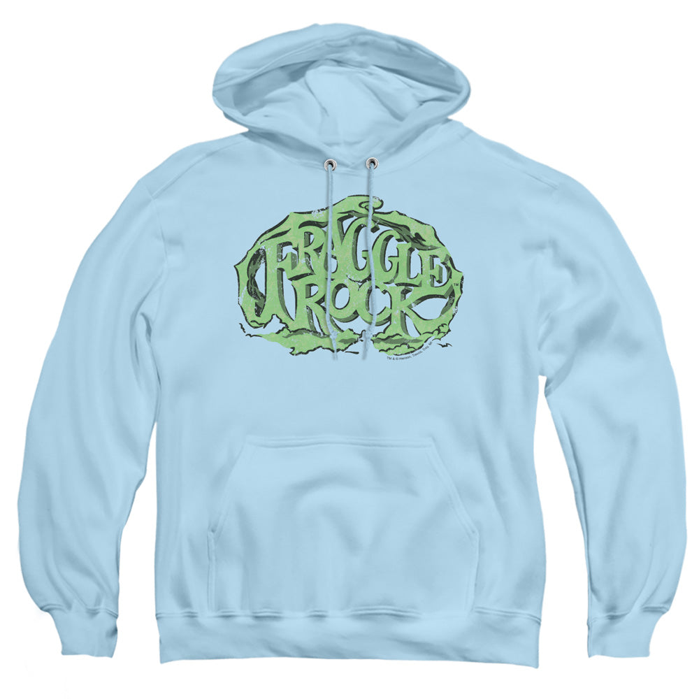 AN OFFCIALLY LICENSED FRAGGLE ROCK VACE LOGO ADULT UNISEX PULLOVER HOODIE LIGHT BLUE