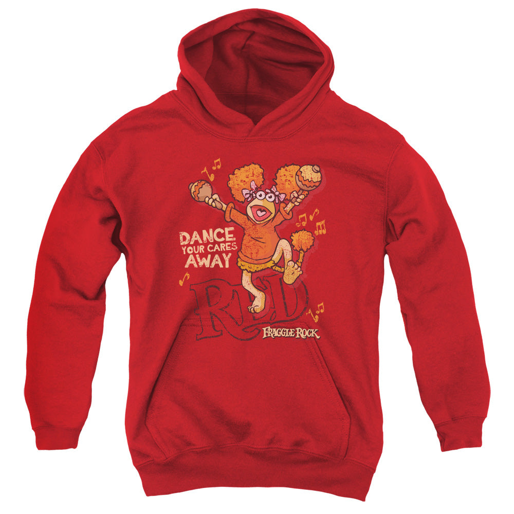 AN OFFCIALLY LICENSED FRAGGLE ROCK DANCE YOUTH HOODIE RED