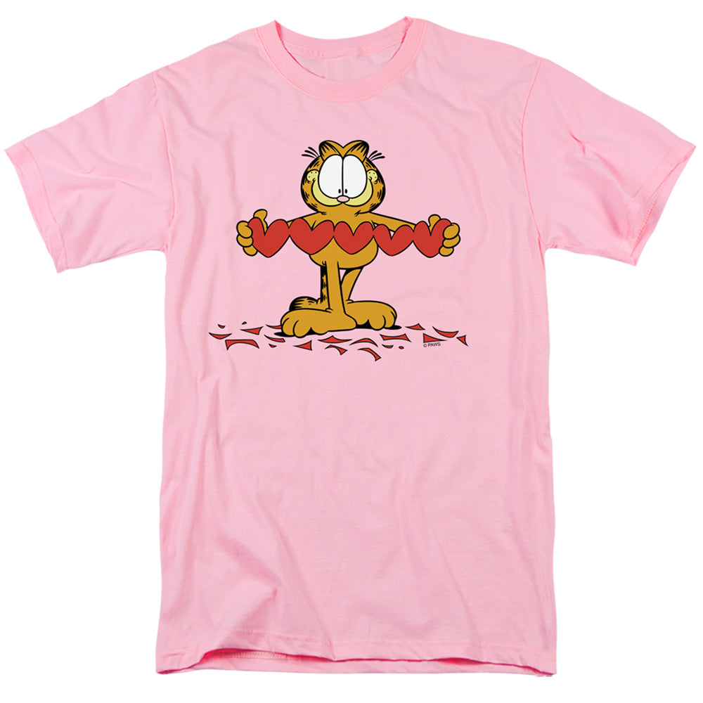 AN OFFCIALLY LICENSED GARFIELD SWEETHEART MEN'S REGULAR FIT T-SHIRT PINK