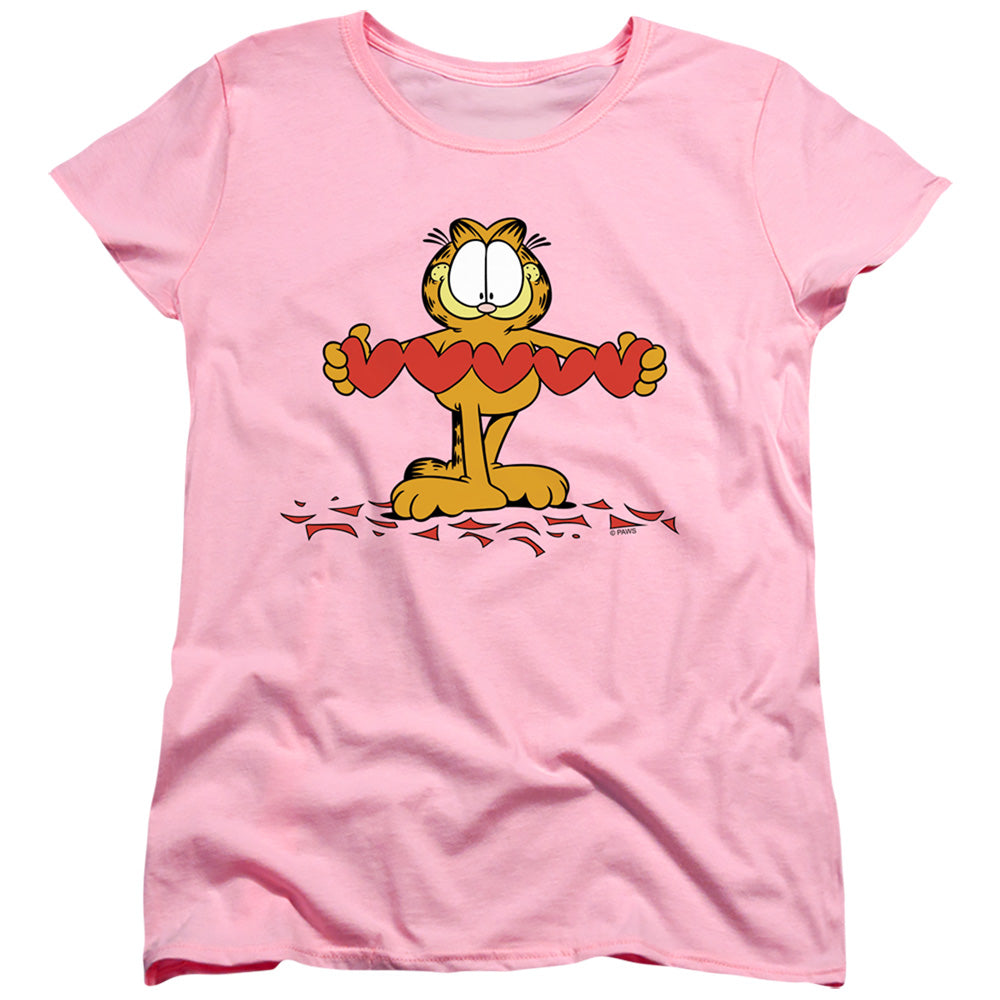 AN OFFCIALLY LICENSED GARFIELD SWEETHEART WOMEN'S REGULAR FIT T-SHIRT PINK