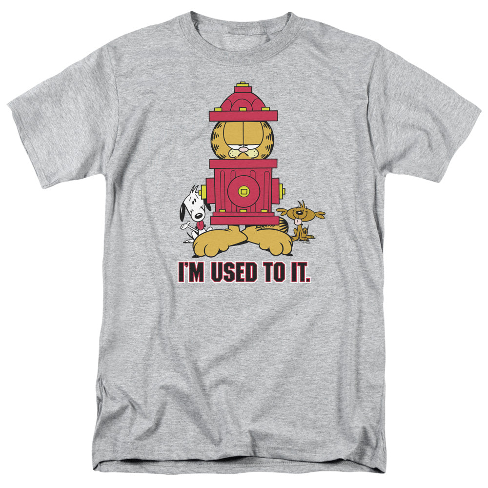AN OFFCIALLY LICENSED GARFIELD IM USED TO IT MEN'S REGULAR FIT T-SHIRT ATHLETIC HEATHER