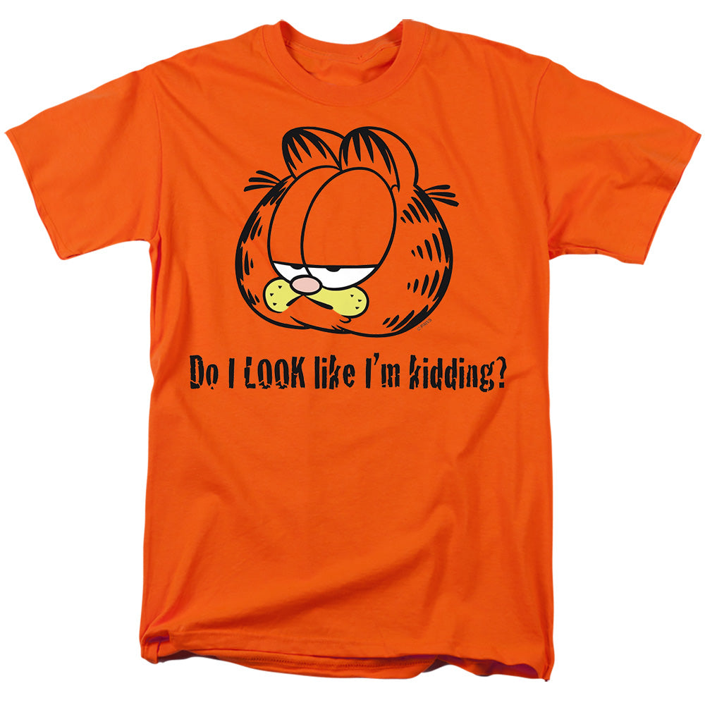 AN OFFCIALLY LICENSED GARFIELD DO I LOOK LIKE IM KIDDING MEN'S REGULAR FIT T-SHIRT ORANGE