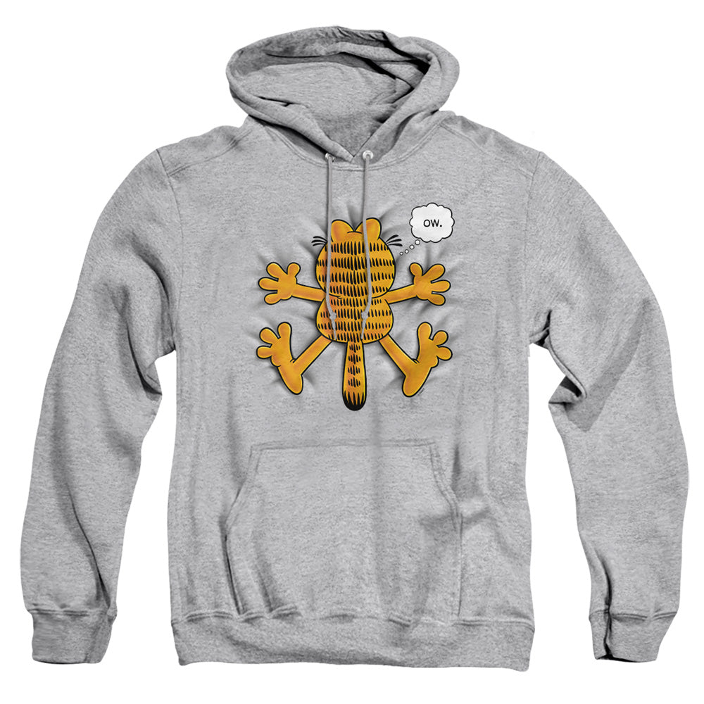 AN OFFCIALLY LICENSED GARFIELD OW ADULT UNISEX PULLOVER HOODIE ATHLETIC HEATHER