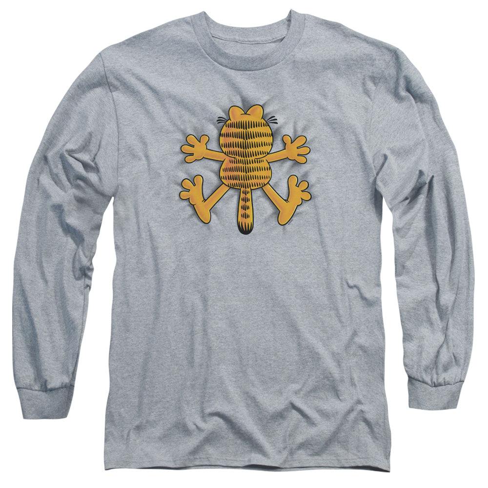 AN OFFCIALLY LICENSED GARFIELD OW MEN'S LONG SLEEVE T-SHIRT ATHLETIC HEATHER