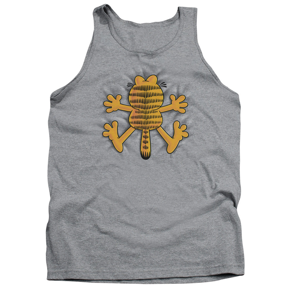 AN OFFCIALLY LICENSED GARFIELD OW ADULT UNISEX TANK TOP ATHLETIC HEATHER