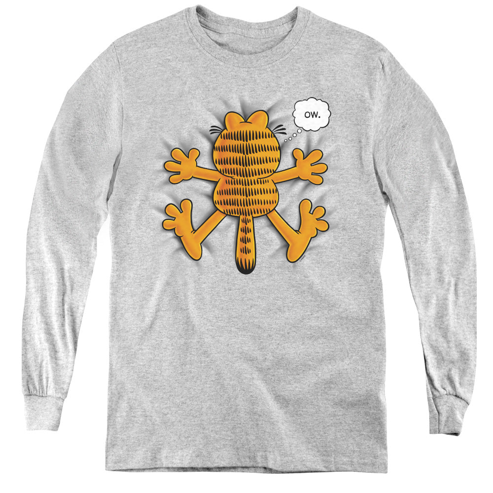 AN OFFCIALLY LICENSED GARFIELD OW YOUTH LONG SLEEVE T-SHIRT ATHLETIC HEATHER
