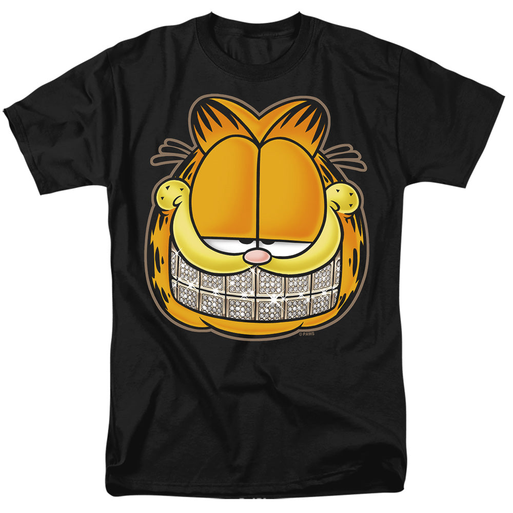 AN OFFCIALLY LICENSED GARFIELD NICE GRILL MEN'S REGULAR FIT T-SHIRT BLACK