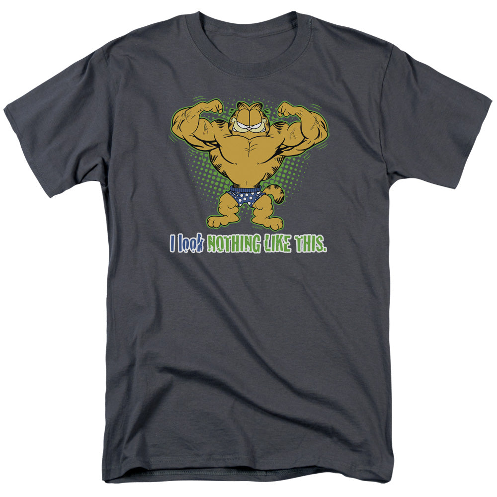 AN OFFCIALLY LICENSED GARFIELD NOTHING LIKE THIS MEN'S REGULAR FIT T-SHIRT CHARCOAL