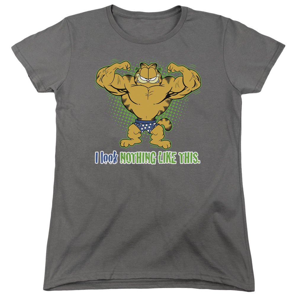 AN OFFCIALLY LICENSED GARFIELD NOTHING LIKE THIS WOMEN'S REGULAR FIT T-SHIRT CHARCOAL