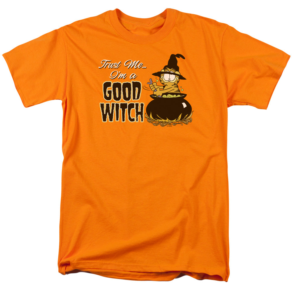 AN OFFCIALLY LICENSED GARFIELD TRUST ME MEN'S REGULAR FIT T-SHIRT ORANGE