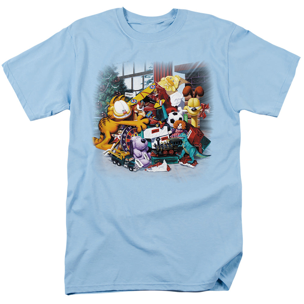 AN OFFCIALLY LICENSED GARFIELD MINE! MEN'S REGULAR FIT T-SHIRT LIGHT BLUE